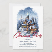 Blauw Elegant Kerstfeest Kaart (Voorkant)