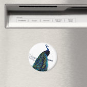 blauw Elegant kleurig Peacock Magneet (Insitu (Vaatwasser))