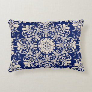 Blauw : Elegant naadloos patroon. Accent Kussen