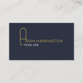 Blauw | Elegant standaard QR-code Visitekaartje (Voorkant)