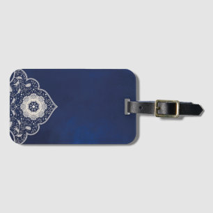 Blauw elegant Turks ontwerp Bagagelabel