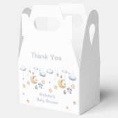 Blauw Elegant Twinkle Twinkle Baby shower Bedankdoosjes (Geopend)