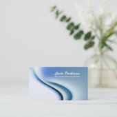 blauw elegant visitekaartje (Staand voorkant)