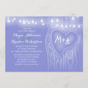Blauw elegante string lichten boom romantische bru kaart