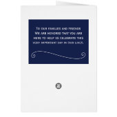 Blauw Elegante Trouwprogramma's (Achterkant)