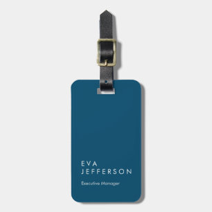 Blauw elegante unieke moderne bagagelabel