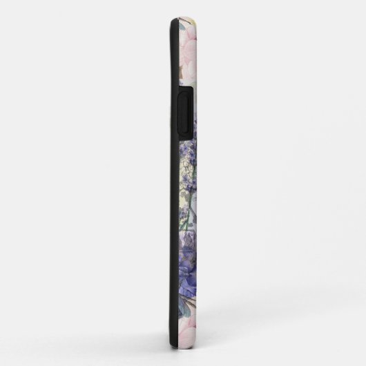Blauw Elegante Vrouw Bloemen Fancy jurk Case-Mate iPhone Case (Achterkant/rechts)