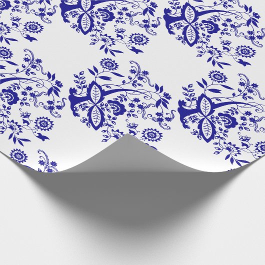 Blauw element voor uierstijl cadeaupapier (Hoek)