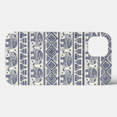 Blauw Elephant Patroon Case-Mate iPhone Case (Achterkant (horizontaal))