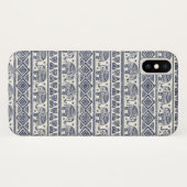 Blauw Elephant Patroon Case-Mate iPhone Case (Achterkant (horizontaal))