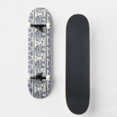 Blauw Elephant Patroon Skateboard (Voorkant)