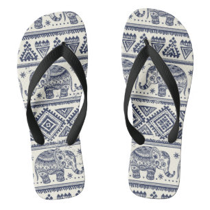 Blauw Elephant Patroon Teenslippers