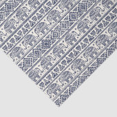 Blauw Elephant Patroon Tissuepapier (Detail)