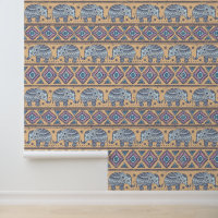 Blauw Elephant Tribal Patroon