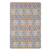 Blauw Elephant Tribal Patroon Mini Klembord (Achterkant)