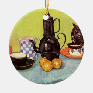 Blauw Emaille Koffiepot door Vincent van Gogh Keramisch Ornament