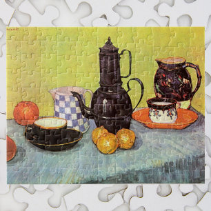 Blauw Emaille Koffiepot door Vincent van Gogh Legpuzzel