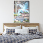 Blauw Ember Fantasy Fairy Art Wrapped Canvas Afdruk (Insitu (Slaapkamer))