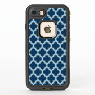 Blauw en Baby Blauw Trellis, Lattice, Quatrefoil