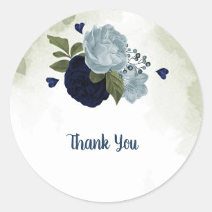 blauw en blauw blauw van de zee , groen ronde sticker