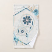 Blauw en Blauwgroen Floral Graphic, "Het leven rev Bad Handdoek (Handdoek)