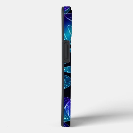 Blauw en Blauwgroen Petals Mandala Case-Mate iPhone Case (Achterkant / Rechts)