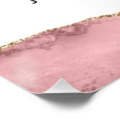 Blauw en Blush Agaat baby Geslacht onthullen teken Perfect Poster (Hoek)