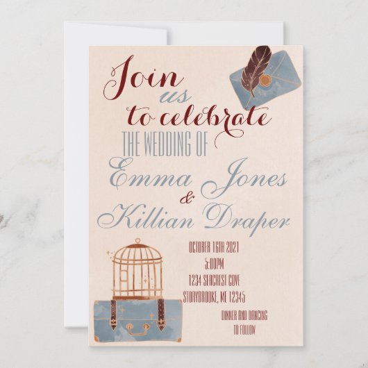 Blauw en Bourgogne Kaart (Voorkant)