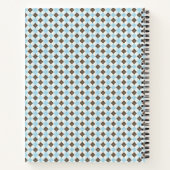 Blauw en bruin, aangepast argyle-patroon notitieboek (Achterkant)