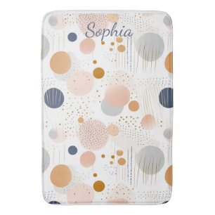 Blauw en Bruin Abstract Kleur DesignFleece Deken Badmat