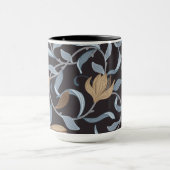 Blauw en bruin William Morris Elegant Geïnspireerd Mok (Midden)