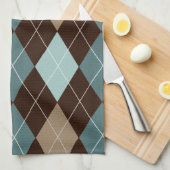 Blauw en bruine Mode Theedoek (Quarter Fold)