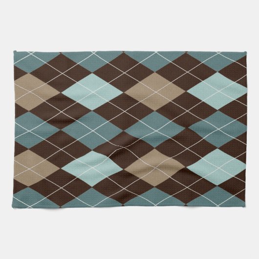 Blauw en bruine Mode Theedoek (Horizontaal)