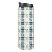 Blauw en citroen Plaid Thermosbeker (Geroteerd rechts)