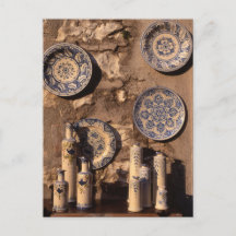 Blauw en Crème Aardewerk Umbrië Poster