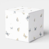 Blauw en crème Butterflies Charming Garden Fauna Bedankdoosjes (Achterkant)