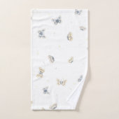 Blauw en crème Butterflies Charming Garden Fauna Handdoek (Handdoek)
