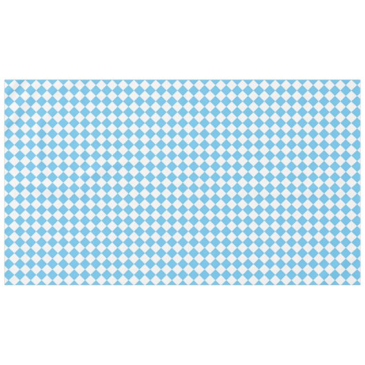 Blauw en Crème Schachbrettafelkleed Tafelkleed (Voorkant (Horizontaal))