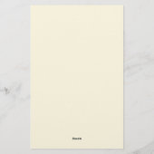 Blauw en crème Zee Turtle Monogram Briefpapier (Achterkant)