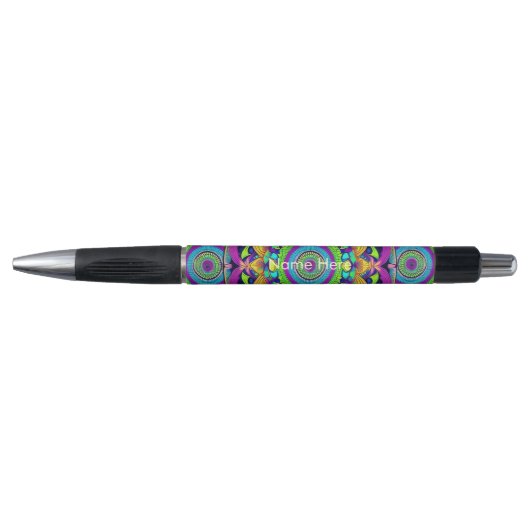 Blauw en gebold Mandala Pen (Voorkant)