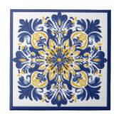 💛💙 Blauw en geel, Azulejos Tegeltje (Voorkant)