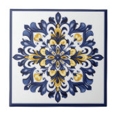 💛💙 Blauw en geel, Azulejos Tegeltje (Voorkant)