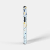 Blauw en geel daisy patroon iPhone hoesje (Rechterkant)