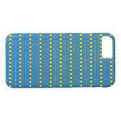 Blauw en geel Geometrisch Etnische Volk Kunstpatro Case-Mate iPhone Case (Achterkant (Horizontaal))