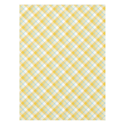 Blauw en geel geplakt tafelkleed – Spring Picnic G (Voorkant)
