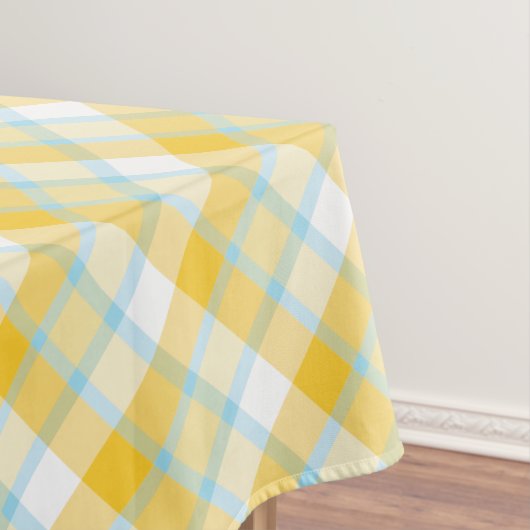 Blauw en geel geplakt tafelkleed – Spring Picnic G (Voorbeeld)
