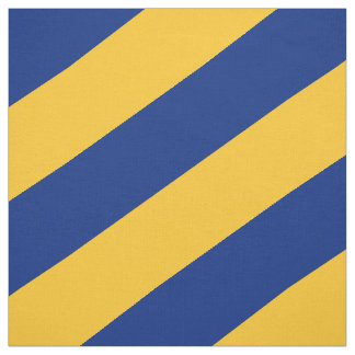 Blauw en geel gestreepte patroon stof