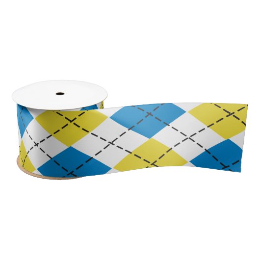 Blauw en geel lint (Spoel)