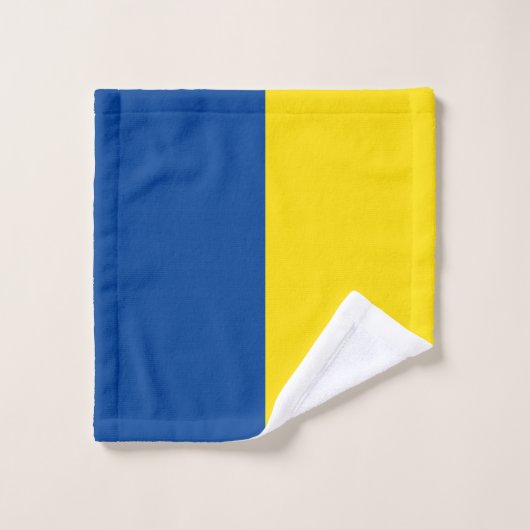 Blauw en geel Oekraïense vlag badhanddoek set Bad Handdoek (Wasdoekje)
