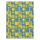 Blauw en geel patroon van het ontwerp van de kleur tafelkleed (Voorkant)